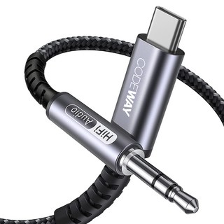 코드웨이 오디오 C타입 to AUX 케이블 차량용 옥스선, WA7135-0.5M, 혼합색상, 1개