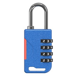 TravelCube Shiny 四位密碼安全鎖 藍色, 1個