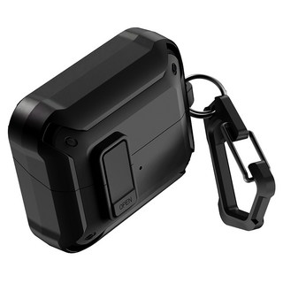 구스페리 범퍼 락 하드 케이스, 버즈3 FE / 버즈3 / 버즈 3 프로, 블랙, 1개