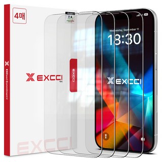EXCCI 亮粉 2.5D 圓角切割 完美貼合 鋼化玻璃 手機螢幕保護貼 4片組, 4個
