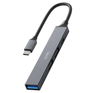 actto 纖薄多功能Type-C 4埠USB集線器 HUB-59, 單品, 1個