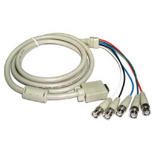 ComsMart RGB BNC5 VGA D-SUB BNC 螢幕線 C0200, 2m, 1個