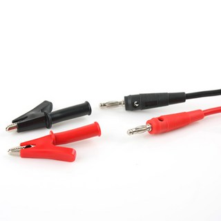 Coms 香蕉插頭線 鱷魚夾 紅黑 BE038, 1套, 參考詳細說明, 選擇本商品