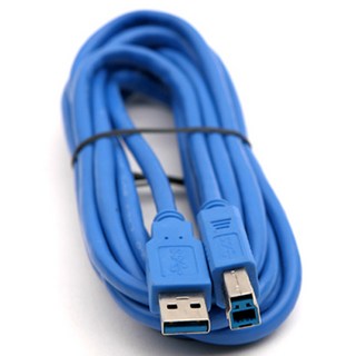 Coms USB A 公 B 公 USB 3.0 連接線 轉接頭 藍色 C4145, 3m, 1個