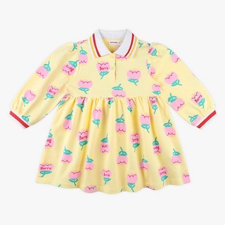 BERRYMAY 女童鬱金香領喇叭連身裙