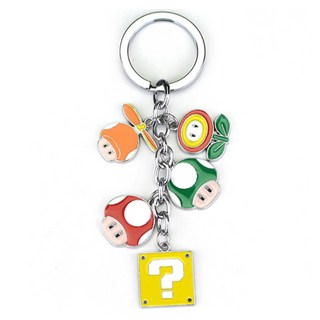 HOHOO 任天堂 Switch 鑰匙圈 蘑菇 花朵 吊飾, 1個, 混合色