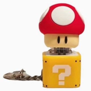 HOHOO 任天堂 Switch 鑰匙圈 瑪利歐 蘑菇, 1個, 混色