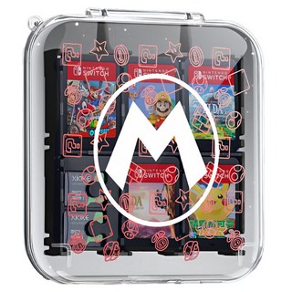 HOHOO 任天堂 Switch 遊戲卡匣收納透明盒 12格, 單一商品, M, 1個