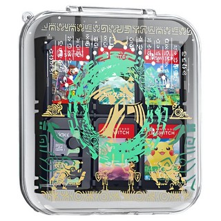 HOHOO 任天堂 Switch 遊戲卡匣收納透明盒 12格, 單一商品, 薩爾達 王國之淚, 1個