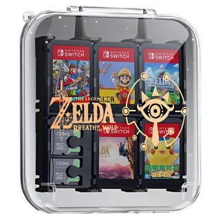 HOHOO 任天堂 Switch 遊戲卡匣收納透明盒 12格, 單一商品, 薩爾達 曠野之息, 1個