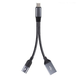 Coms Mart USB Type-C轉USB 3.0A 多埠OTG Y型轉接線 GS821, 15cm, 單一顏色, 1個