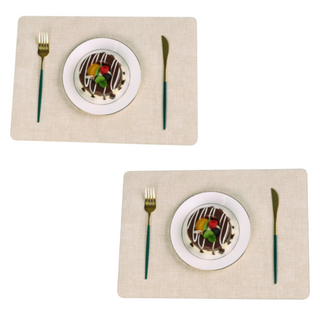 슈앤슈 布料餐桌墊, 2個, 象牙白, 30 x 43 cm