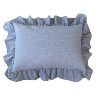 누블 솔리드 에어워싱 시어서커 프릴 여름 베개커버