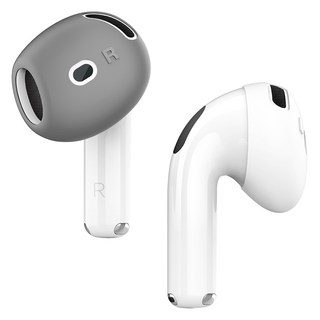 elago AirPods 4 耳塞 2種 x 2件組, 1套, 單一商品, 深灰色, 白色