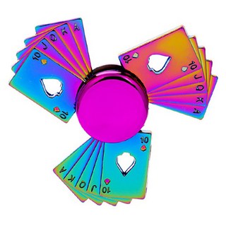 撲克牌造型金屬質感指尖陀螺 18號, 1個, 混色