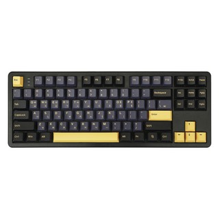 큐센 풀윤활 가스켓 유무선 기계식 키보드, 블랙, QSENN Q87 PBT, 민트축