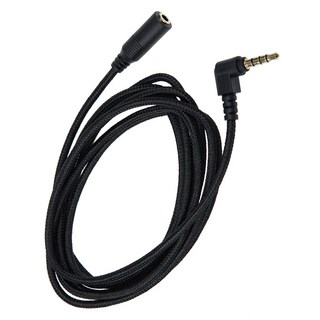 Coms 立體聲 AUX 3.5mm 4極 L型M轉F 網狀無氧銅 OFC 延長線 BD064, 1個, 2m