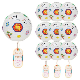 민화샵 전통 한지 소원등 만들기 세트, S2400690, 10세트