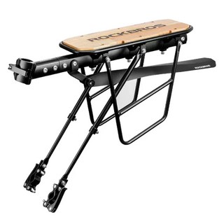 ROCKBROS 洛克兄弟 自行車後貨架 + 擋泥板套組 RBHJ-1, 1套, 木紋