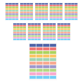 Starium 防撕防水姓名標籤貼紙, 混合(400入), 10個