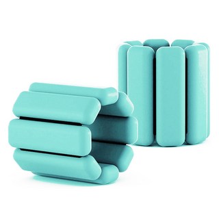 Luaz 手腕腳踝矽膠沙袋負重帶 2入, 1kg, 薄荷綠