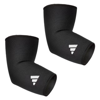 아디다스 퍼포먼스 팔꿈치 보호대 2p, 1세트, 블랙 + 화이트