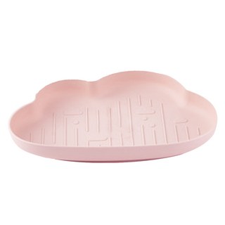 구름 1인 미니 간식 쟁반, 핑크, 1개