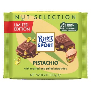 Ritter Sport 開心果巧克力, 100g, 1包