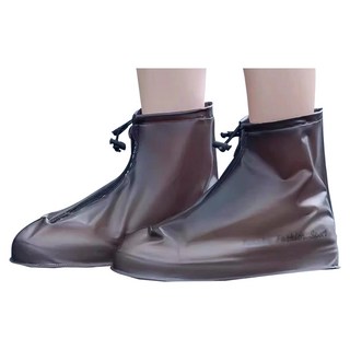 COMET 快穿便攜加厚雨鞋套 山茶色 筒高約18cm, 1雙