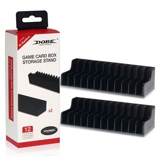 HOHU 任天堂遊戲卡 遊戲片 遊戲卡匣 收納 Runhi 立架 支架, 黑色, 單一商品, 1個