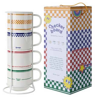 보니타하우스 체커보드 랙머그 세트