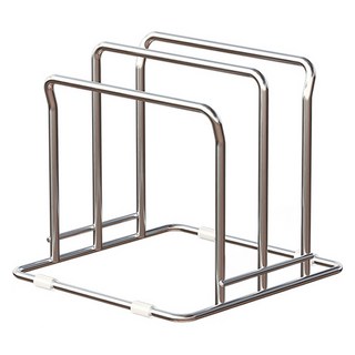 生活共感 304不鏽鋼鍋蓋砧板架 雙格, 1個, 銀色