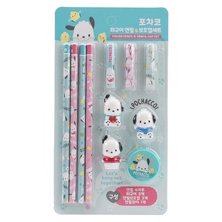 Sanrio 三麗鷗 帕恰狗鉛筆 + 公仔筆蓋, 什錦色, 1組