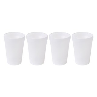 NIneware 簡約可重複使用咖啡杯 450ml, 4個, 透明