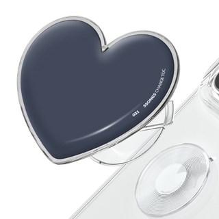 CHANGETOC 可拆卸手機支架 手機座, 愛心 031 藍色鈦金屬, 1個
