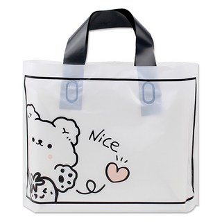 아이엔피 LDPE 손잡이 비닐백 대 40 x 30 cm, 05 나이스베어, 25개