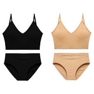 문릿 골지 백리스 브라렛 2종 세트