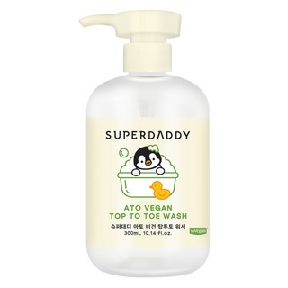 SUPER DADDY Ato Vegan 從頭到腳二合一洗髮沐浴露, 300ml, 1個