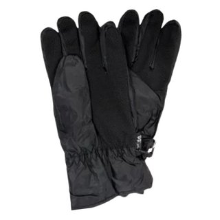 MIKE-TEX 防水止滑手套 成人聚酯纖維 全顆粒耐磨 100%防水/防寒保暖/止滑 母子扣-方便攜帶, 黑色, L