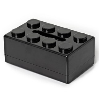 HOHOO 樂高造型面紙盒, 黑色, 1個