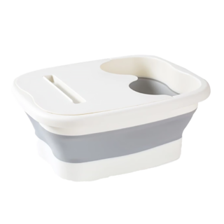 小麥購物 矽膠摺疊泡腳桶 C060 658g, 白色, 1個