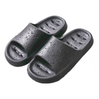 小麥購物 厚底排水拖鞋 C431, 曜石黑, 2雙