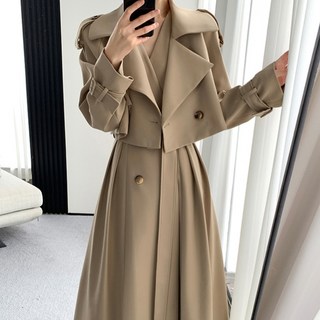 Paperments Luan氣質附腰帶連身裙 + 短版外套兩件式套裝 10191