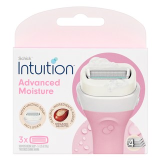 인튜이션 어드밴스 모이스춰 쉐어버터 여성용 면도날, 3개입, 1개