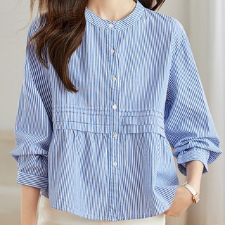 ATTERLIC 女款Bandi圓弧下擺亨利領襯衫 10043