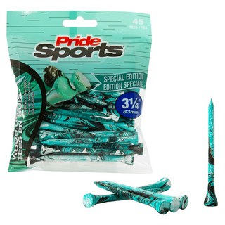 普萊德運動 潑漆特別款高爾夫球梯 45入, 綠松石色 + 黑色, 1個