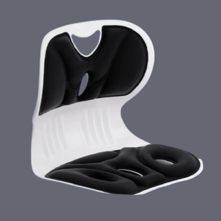 고급형 바른자세 편안한 쿠션 공부의자, MIT Black