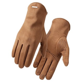GOLOV.EJOy 男士麂皮手套, 駝色, 總長25cm/掌圍20cm