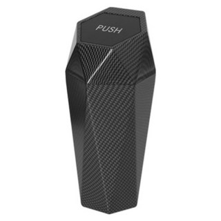 HICKIES 車用Cyber一鍵式PUSH菸灰缸垃圾桶, 碳黑色, 1個