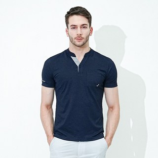 KimYoungJoo 男款高爾夫球服 亨利領 涼感 酷涼 機能性 短袖 運動Polo衫